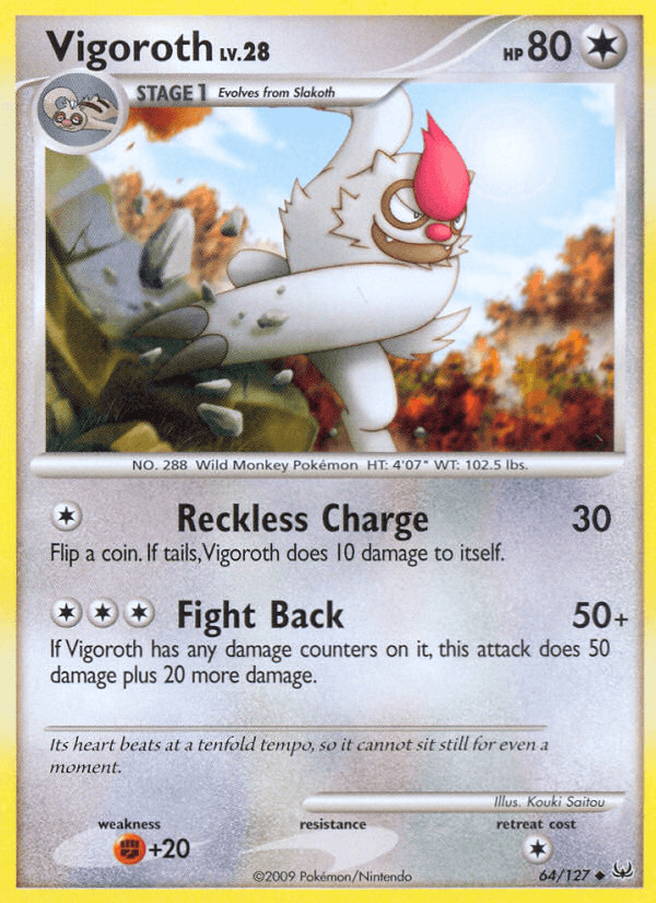 Vigoroth, carta 64 de Platinum