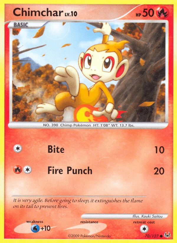 Chimchar, carta 70 de Platinum