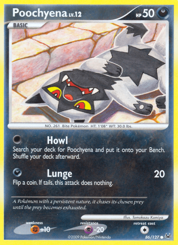 Poochyena, carta 86 de Platinum
