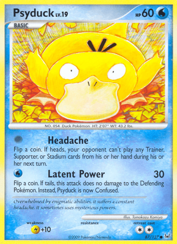 Psyduck, carta 87 de Platinum