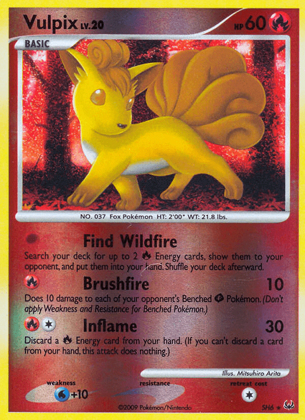 Vulpix, carta SH6 de Platinum