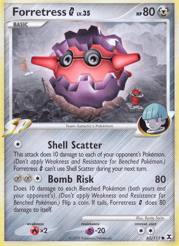 Forretress G, carta 61 de Rising Rivals