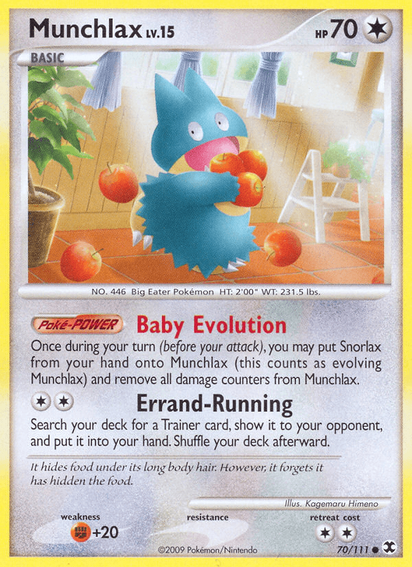 Munchlax, carta 70 de Rising Rivals