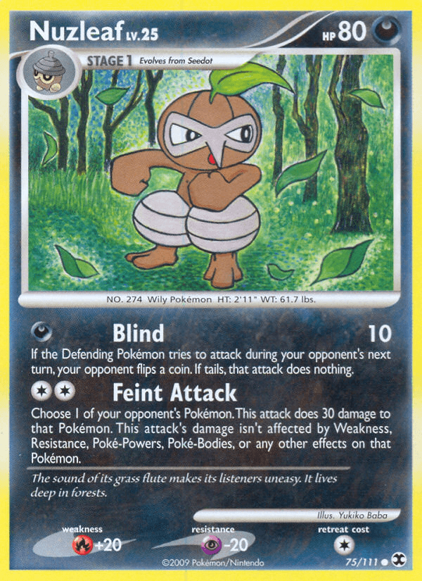 Nuzleaf, carta 75 de Rising Rivals