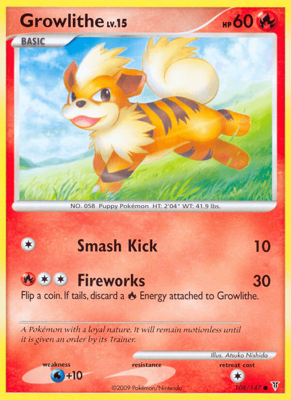 Growlithe, carta 108 de Supreme Victors