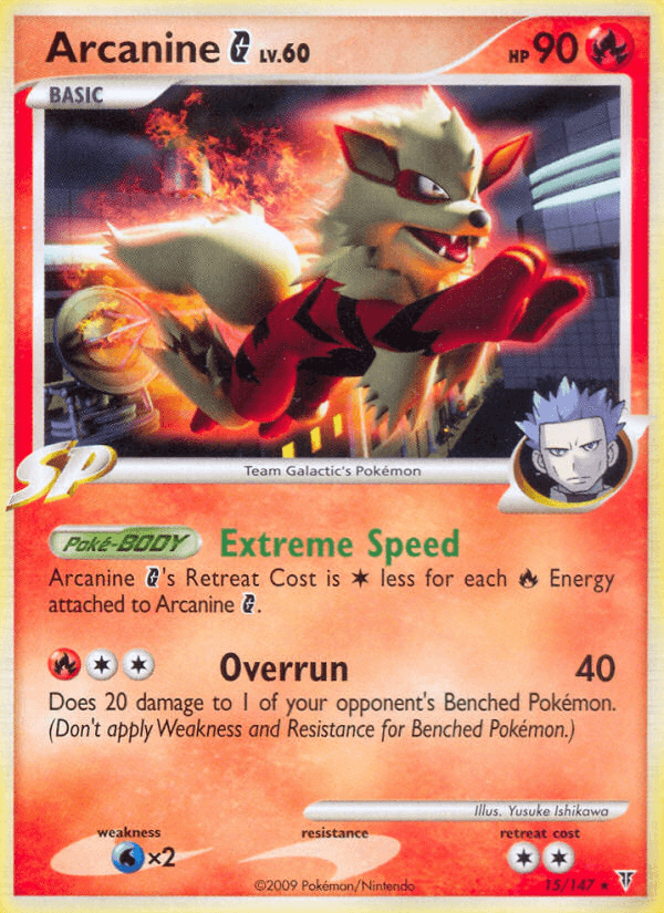 Arcanine G, carta 15 de Supreme Victors