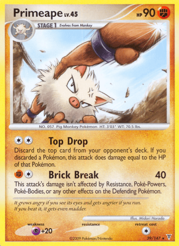 Primeape, carta 39 de Supreme Victors