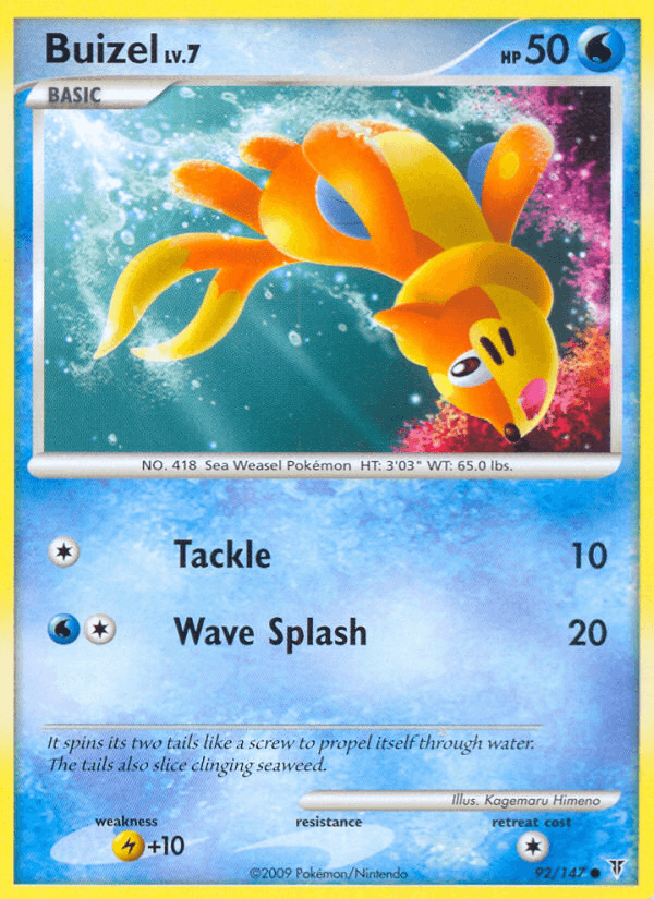 Buizel, carta 92 de Supreme Victors