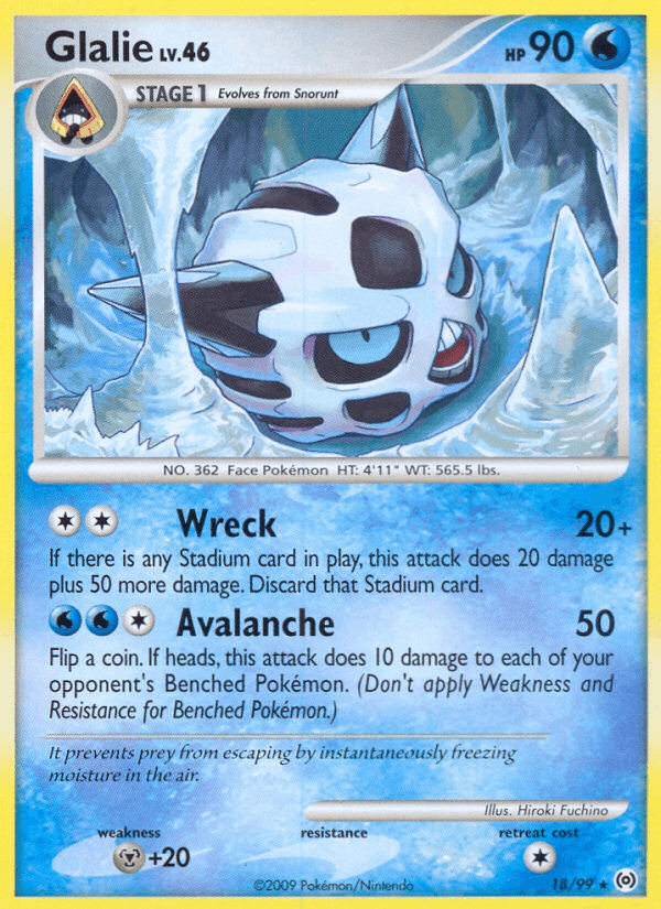 Glalie, carta 18 de Arceus