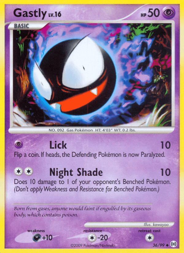 Gastly, carta 36 de Arceus