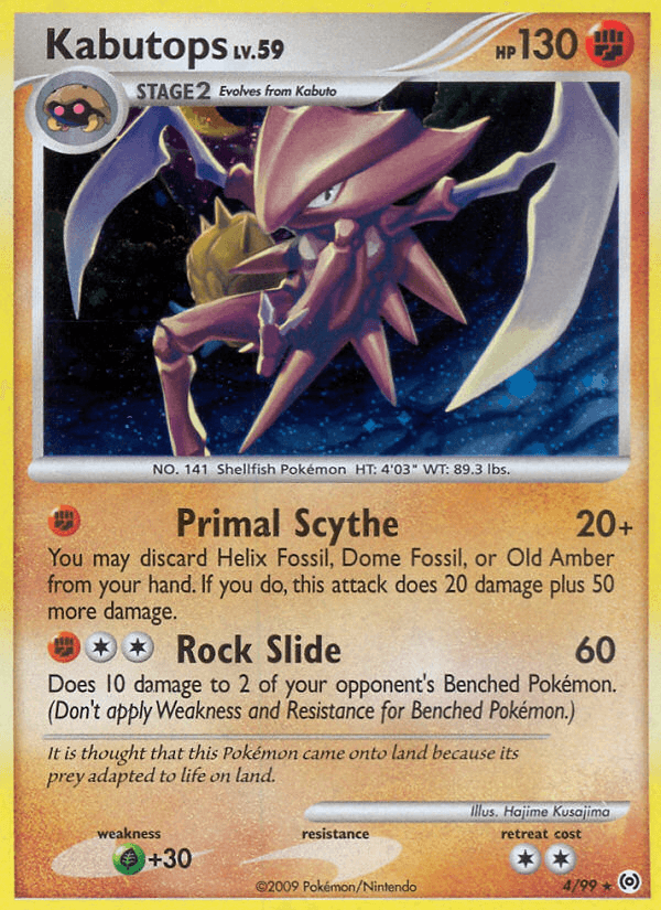 Kabutops, carta 4 de Arceus