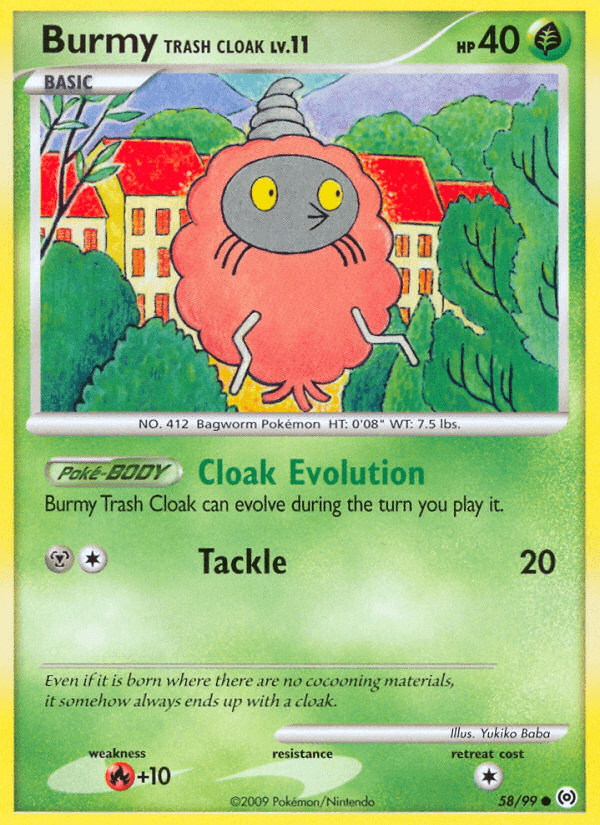Burmy Trash Cloak, carta 58 de Arceus