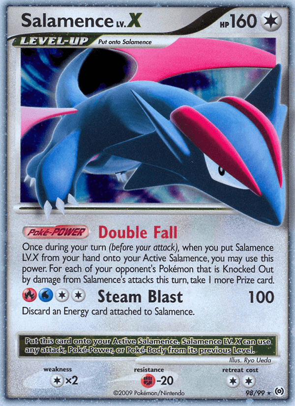 Salamence LV. X, carta 98 de Arceus