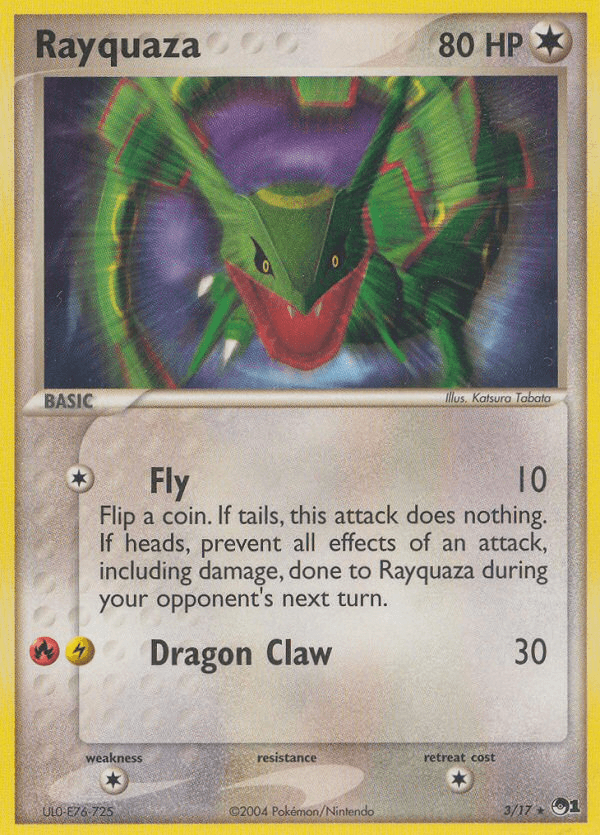 Rayquaza, carta 3 de POP Series 1