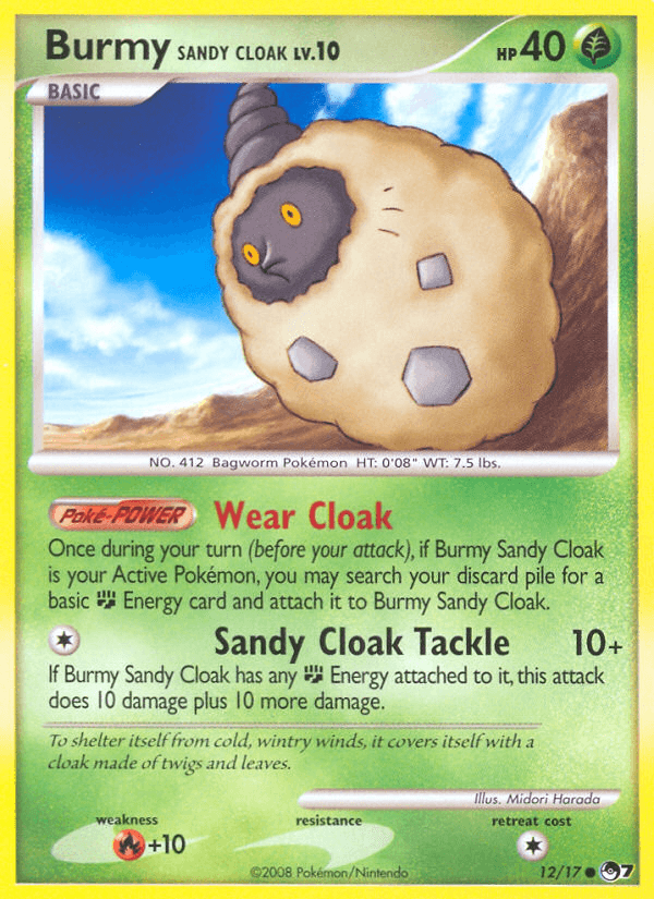 Burmy Sandy Cloak, carta 12 de POP Series 7