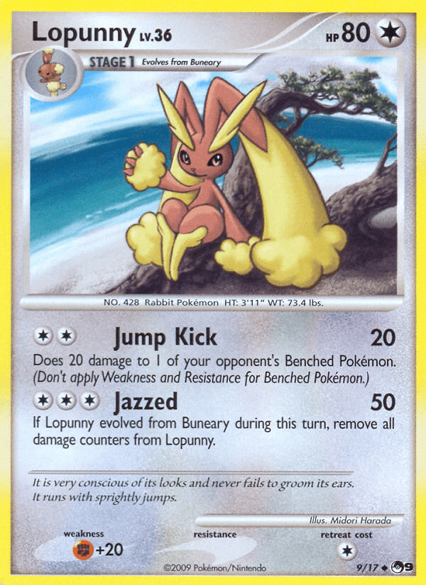Lopunny, carta 9 de POP Series 9