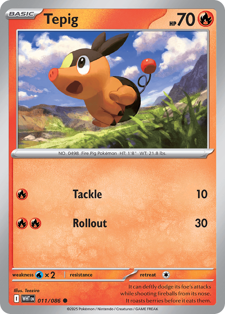 Tepig, carta 011 de White Flare