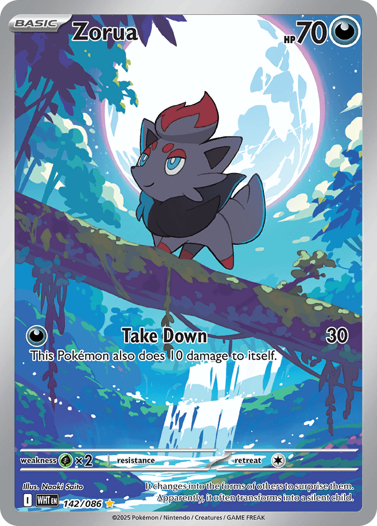 Zorua, carta 142 de White Flare