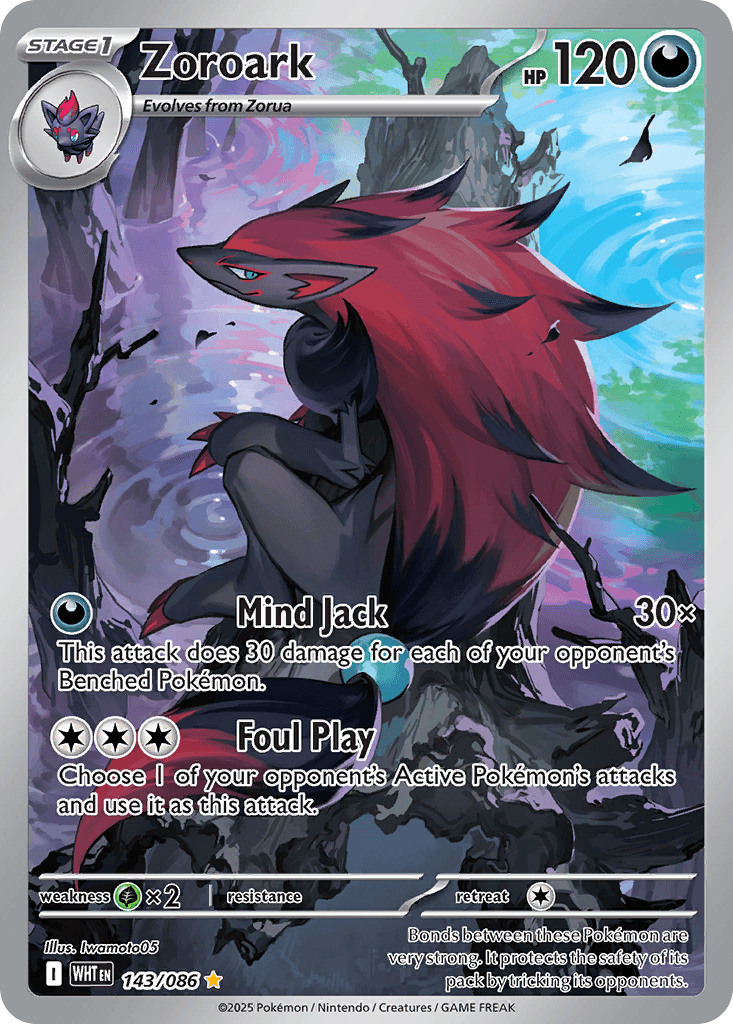 Zoroark, carta 143 de White Flare
