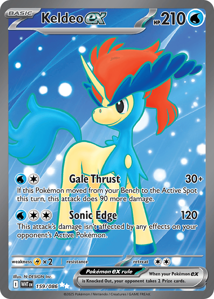 Keldeo ex, carta 159 de White Flare
