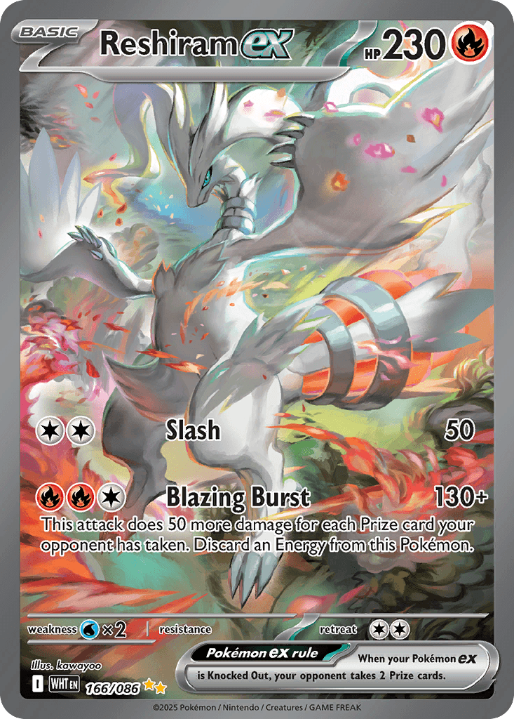 Reshiram ex, carta 166 de White Flare