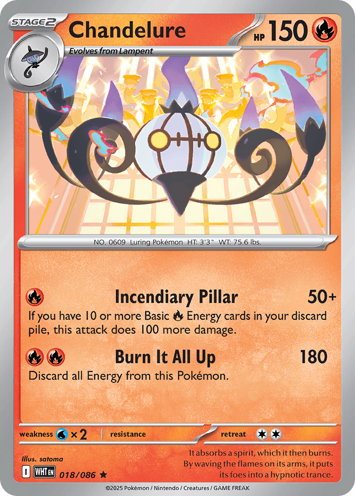 Chandelure, carta 018 de White Flare