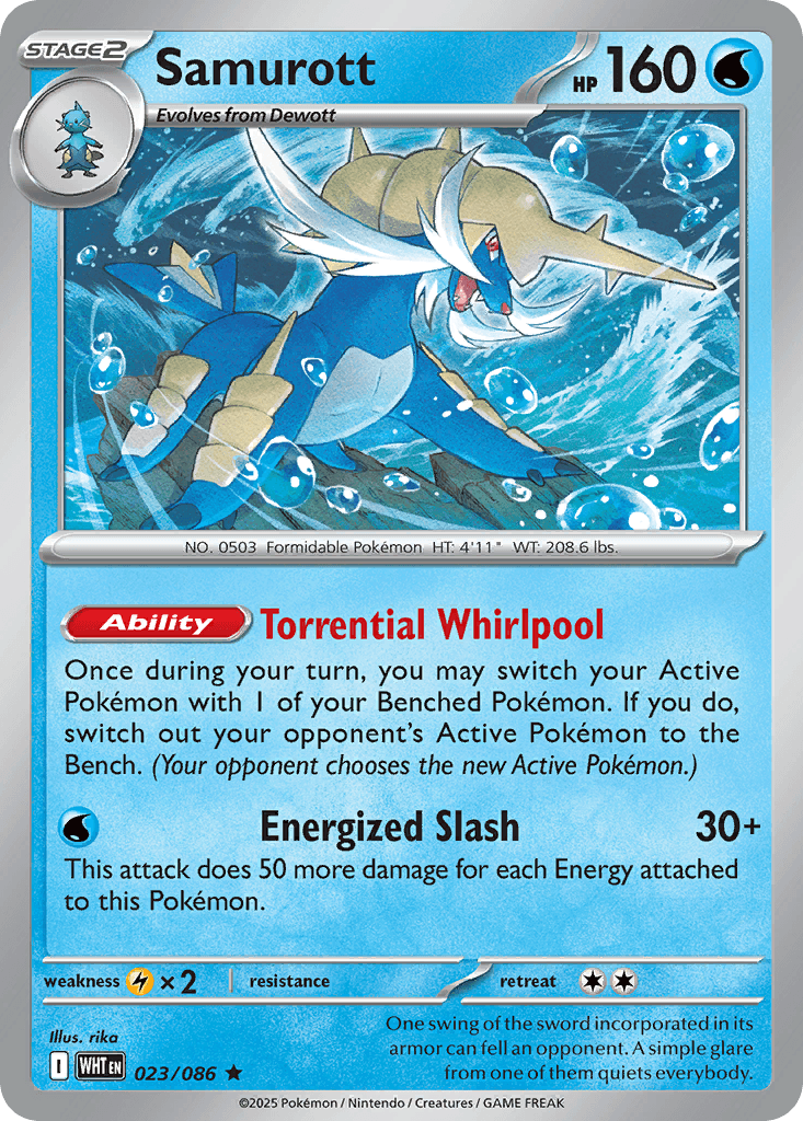 Samurott, carta 023 de White Flare