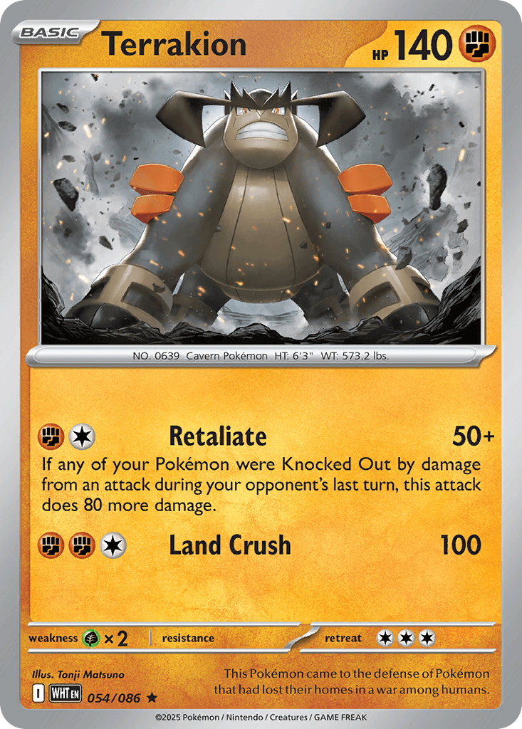 Terrakion, carta 054 de White Flare