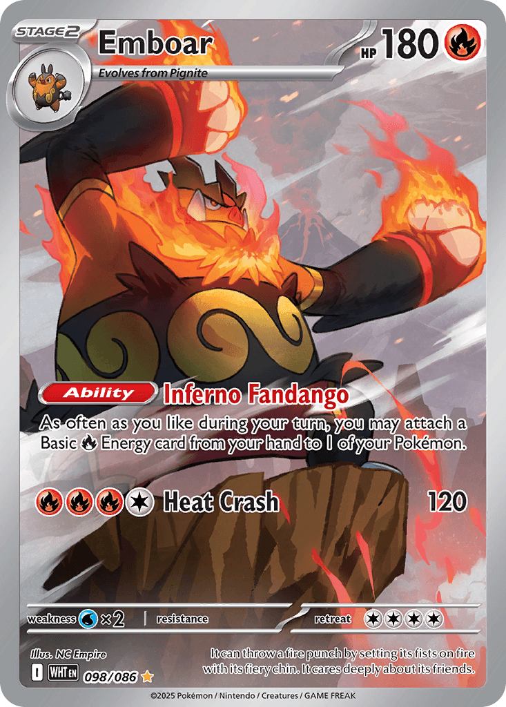 Emboar, carta 098 de White Flare