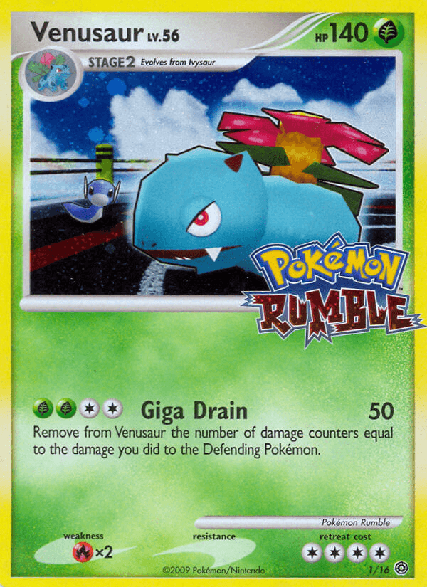 Venusaur, carta 1 de Pokémon Rumble
