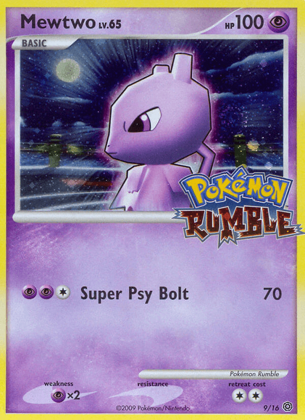 Mewtwo, carta 9 de Pokémon Rumble