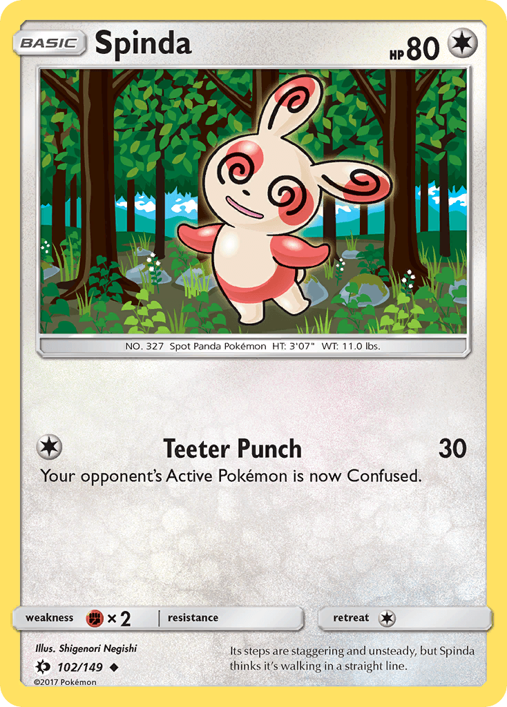 Spinda, carta 102 de Sun & Moon