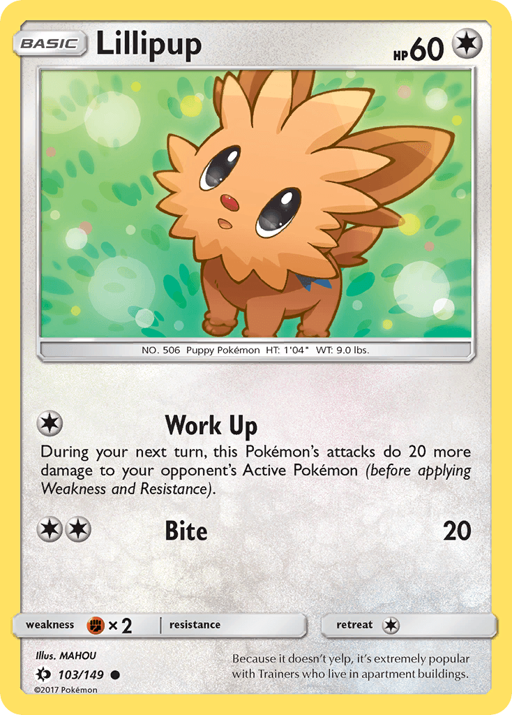 Lillipup, carta 103 de Sun & Moon