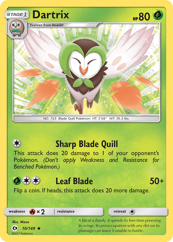 Dartrix, carta 10 de Sun & Moon