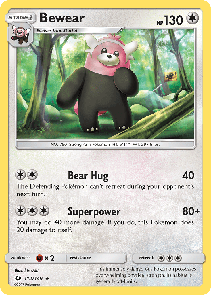 Bewear, carta 112 de Sun & Moon