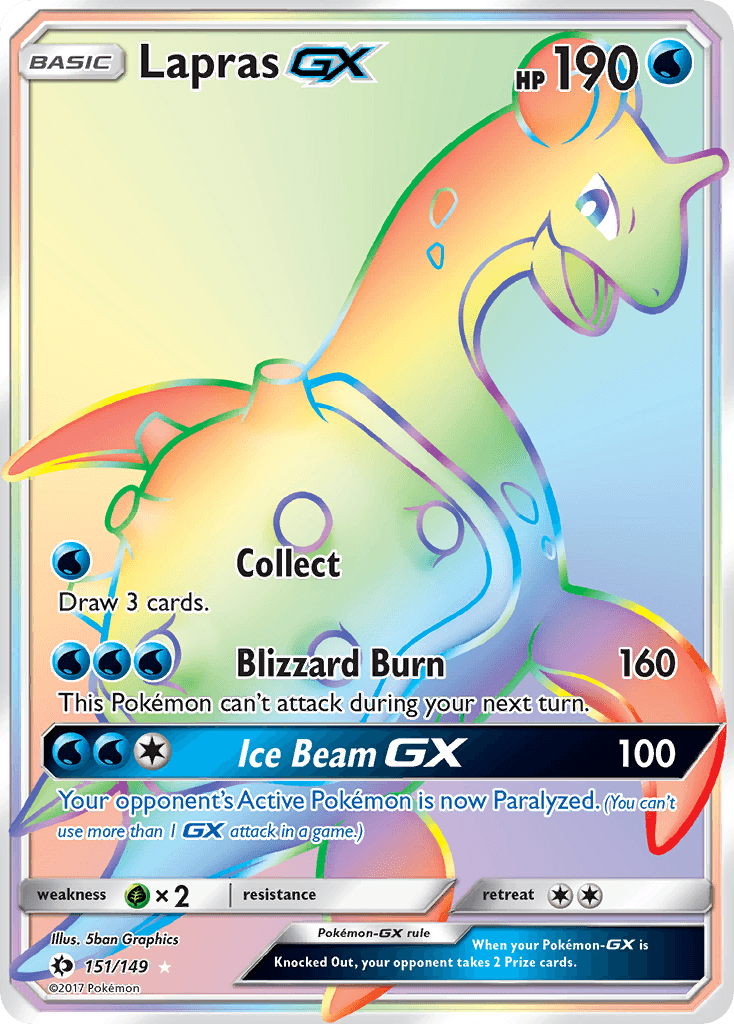Lapras GX, carta 151 de Sun & Moon