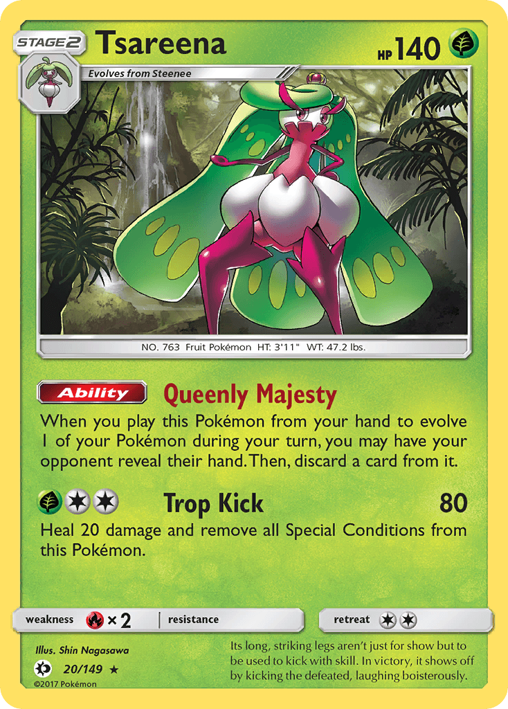 Tsareena, carta 20 de Sun & Moon