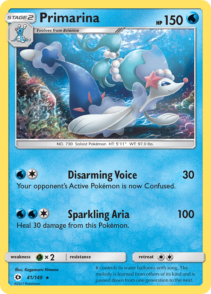 Primarina, carta 41 de Sun & Moon