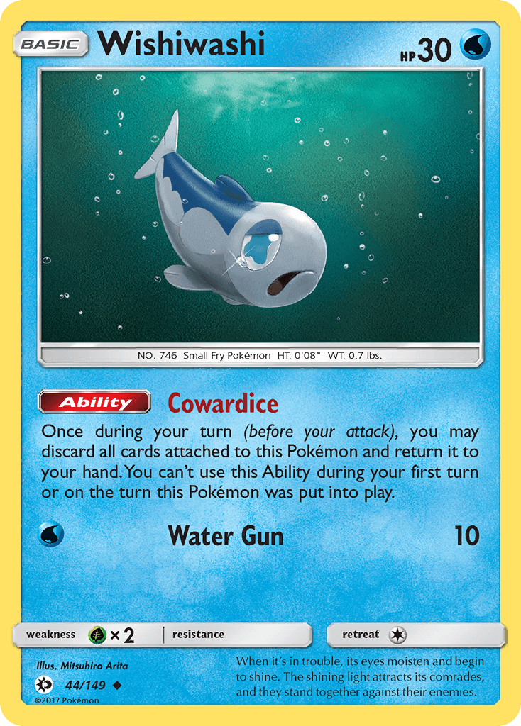 Wishiwashi, carta 44 de Sun & Moon