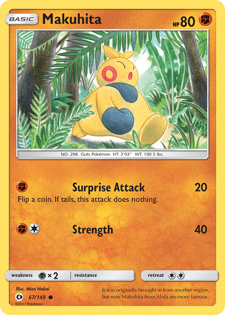 Makuhita, carta 67 de Sun & Moon