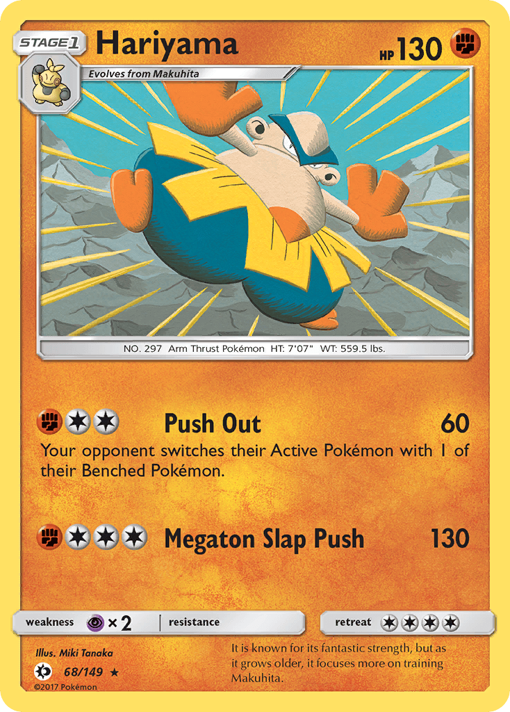Hariyama, carta 68 de Sun & Moon