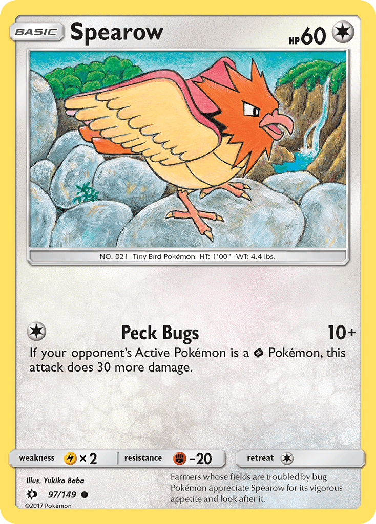 Spearow, carta 97 de Sun & Moon