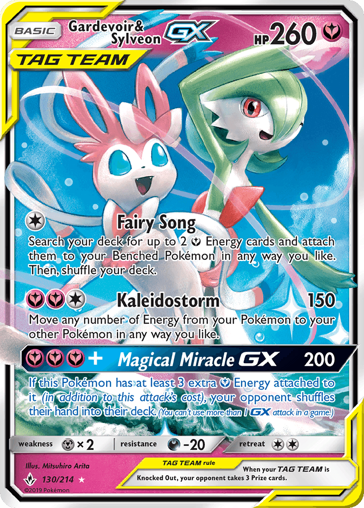 Gardevoir & Sylveon GX, carta 130 de Unbroken Bonds