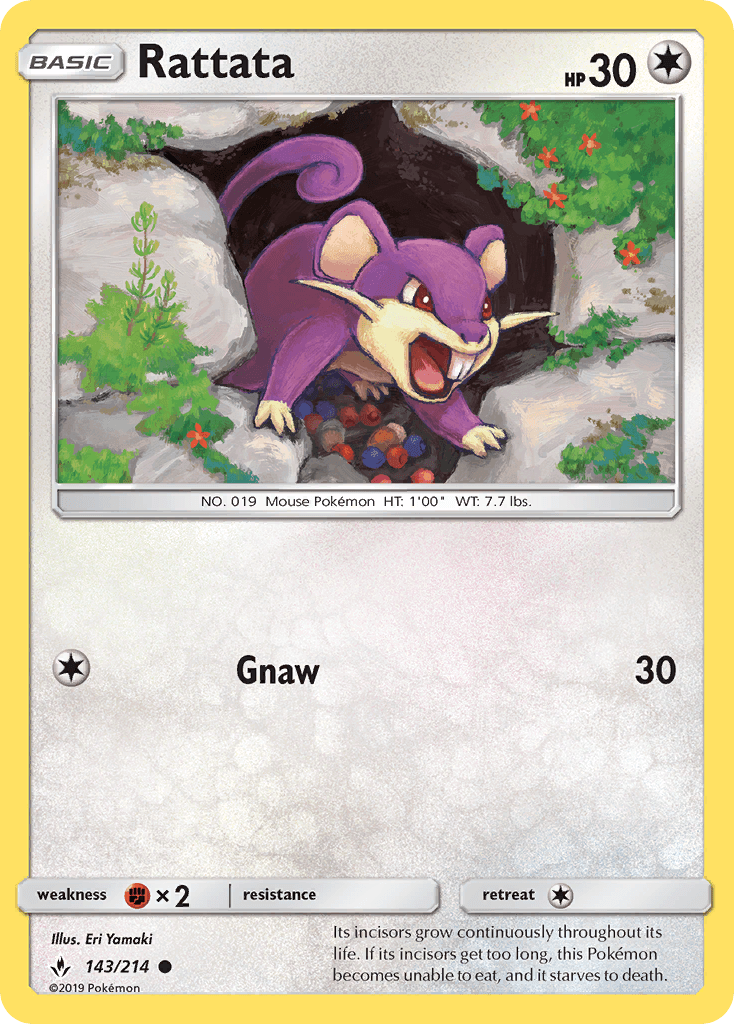 Rattata, carta 143 de Unbroken Bonds
