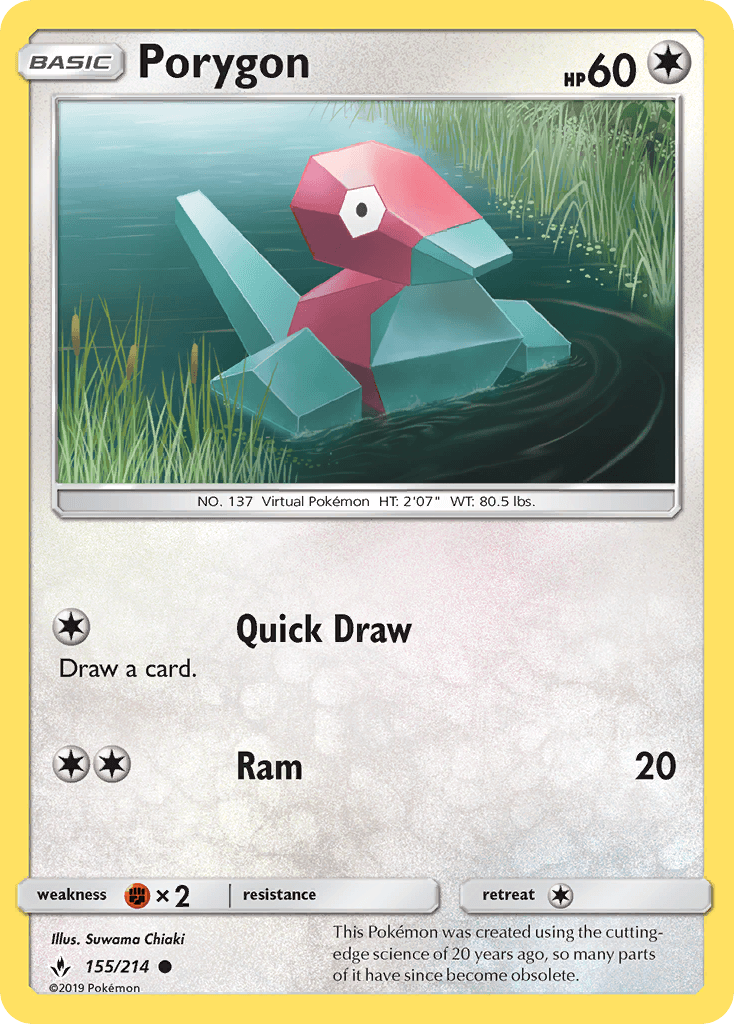 Porygon, carta 155 de Unbroken Bonds