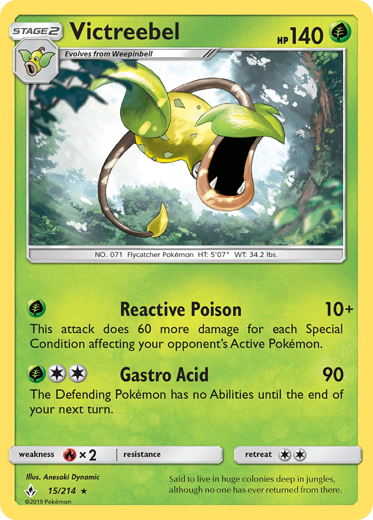 Victreebel, carta 15 de Unbroken Bonds