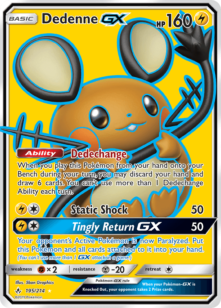 Dedenne GX, carta 195 de Unbroken Bonds