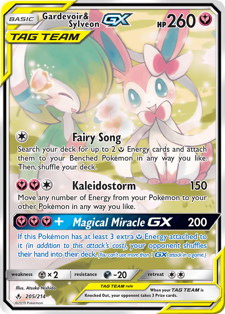 Gardevoir & Sylveon GX, carta 205 de Unbroken Bonds