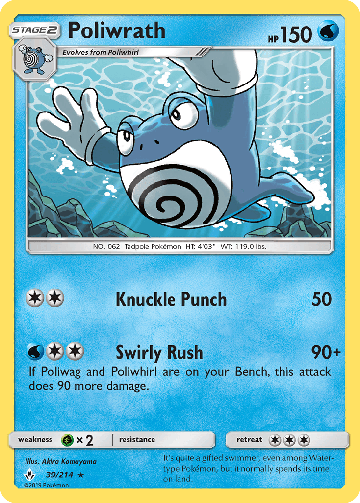 Poliwrath, carta 39 de Unbroken Bonds
