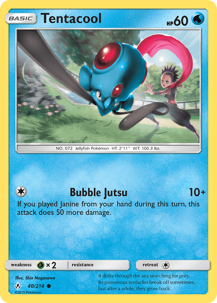 Tentacool, carta 40 de Unbroken Bonds